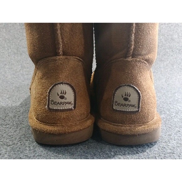 Bearpaw Emma Short Boots Womens 8 Suede Upper Sheepskin Wool Lined Pull On - Picture 9 of 15